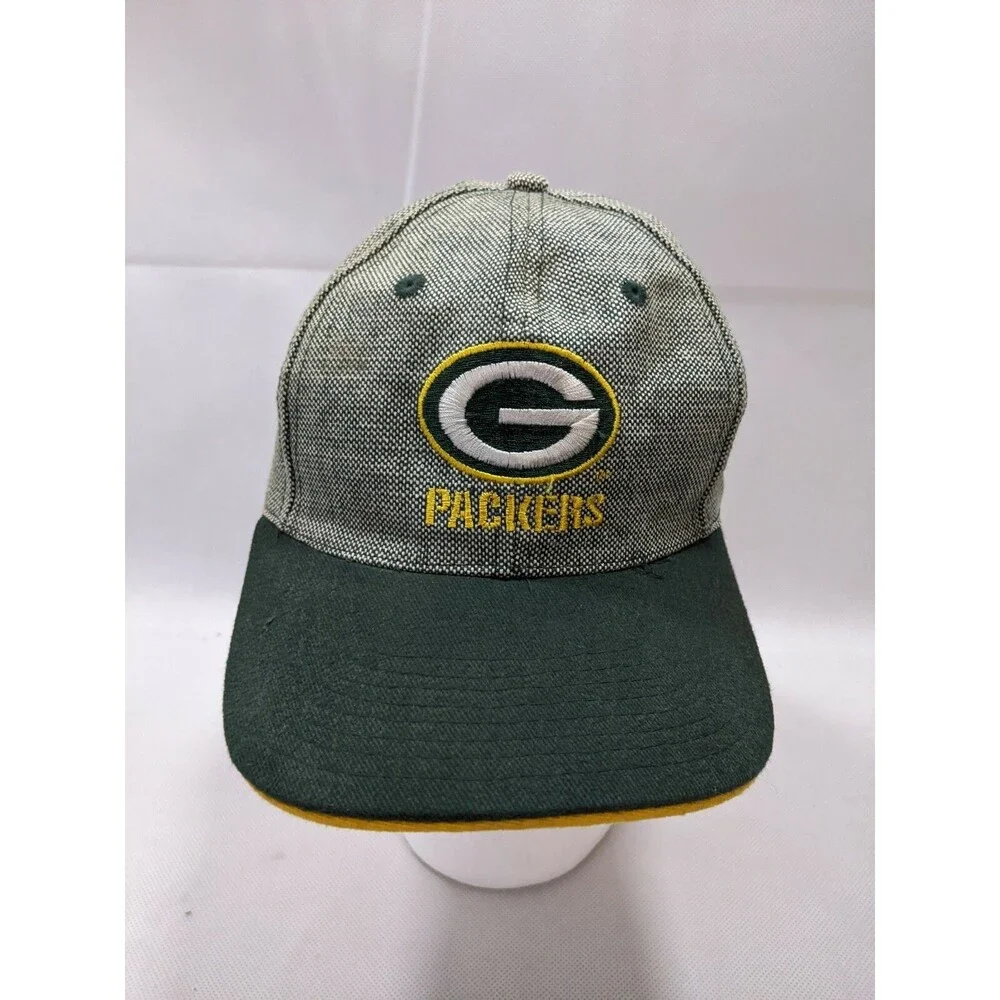 Green Bay Packers Hat Mens Adjustable Cheesehead Logo Citgo Vintage Look strap